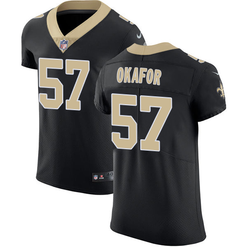 Nike Saints #57 Alex Okafor Black Team Color Men's Stitched NFL Vapor Untouchable Elite Jersey